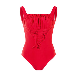 One-piece swimsuit SCARLETT in bright red - Meduza-swimwear