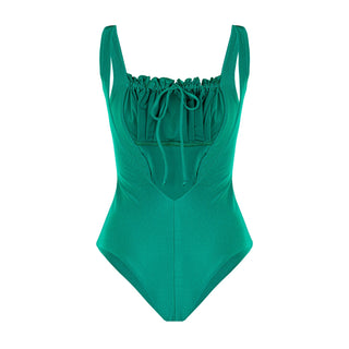 One-piece swimsuit SCARLETT in emerald green - Meduza-swimwear